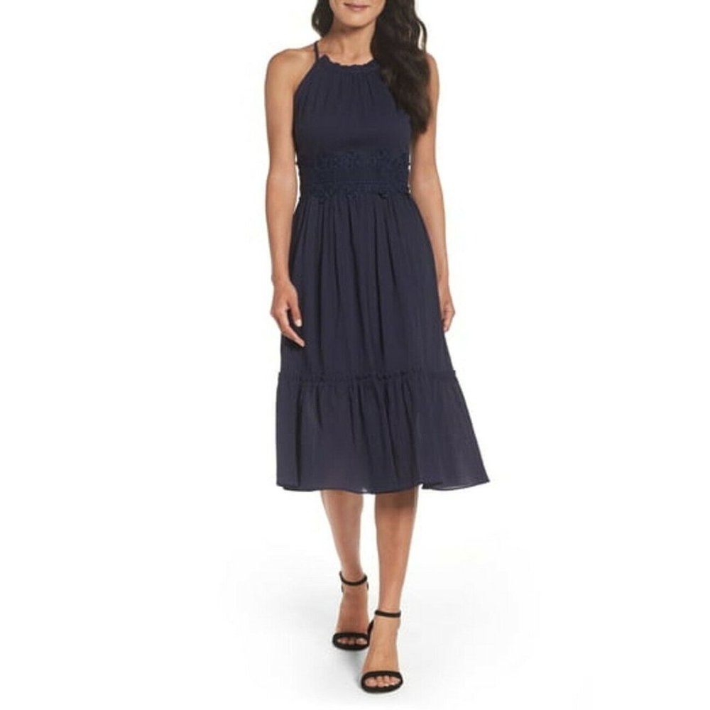 Eliza J Fit & Flare Halter Sundress - Size 14